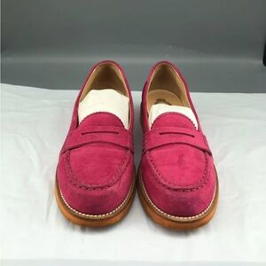 Women's Pink Suede Loafers